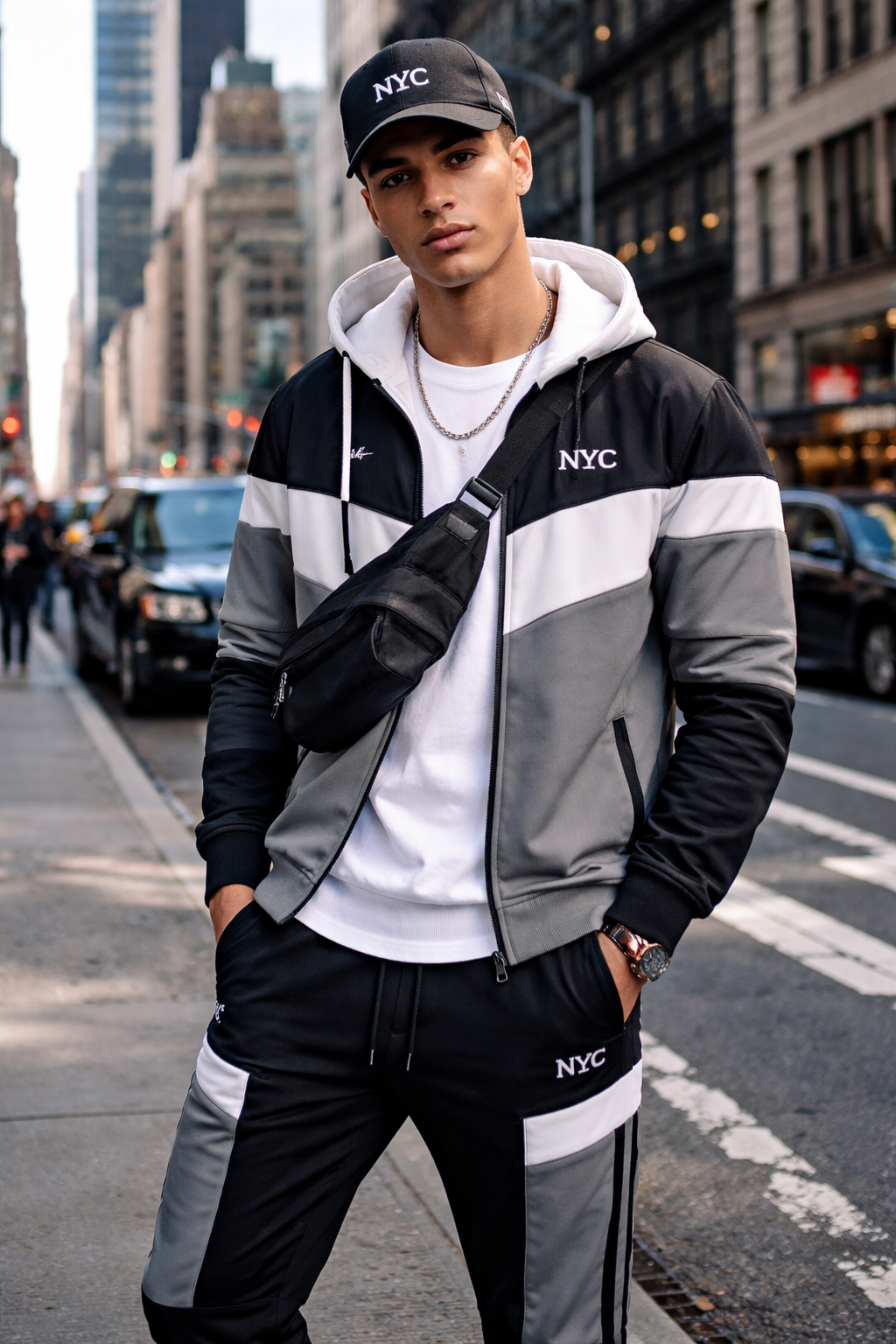 Modelo vistiendo colección mujer